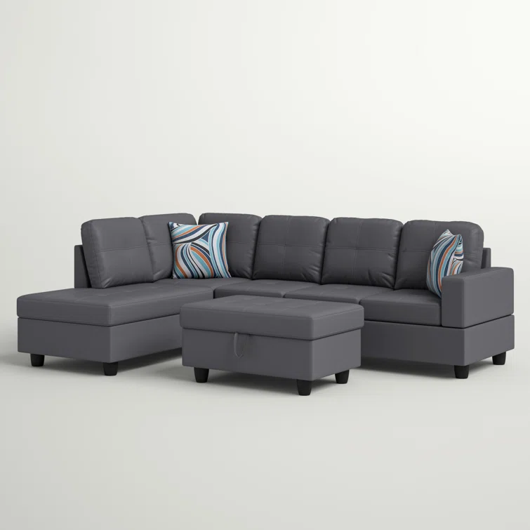 Betson 3 - Piece Faux Leather Sectional