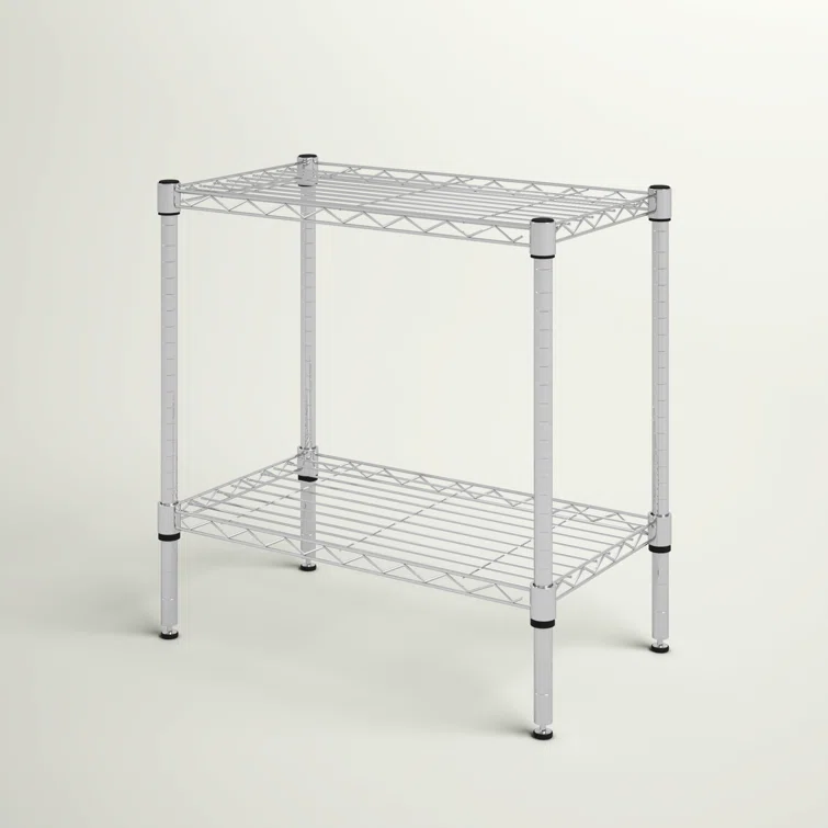 Wayfair Basics® Alexandrina 2-Tier Steel Shelving Unit (24" H x 24" W x 14" D)