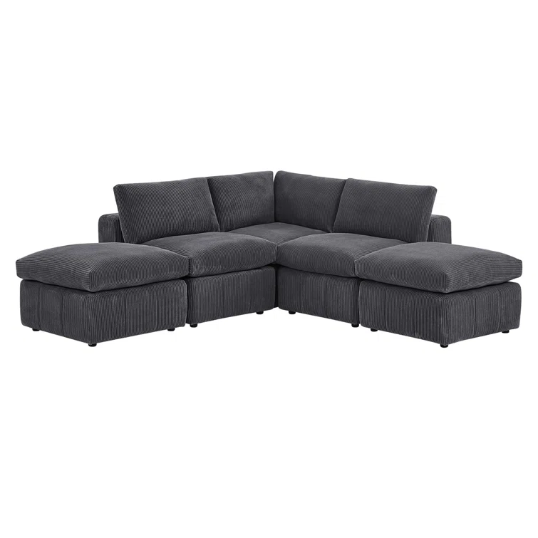 Antino 5 - Piece Corduroy Sectional