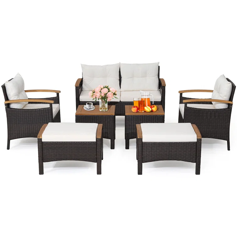 6 - Person Outdoor Seating Group with Cushions