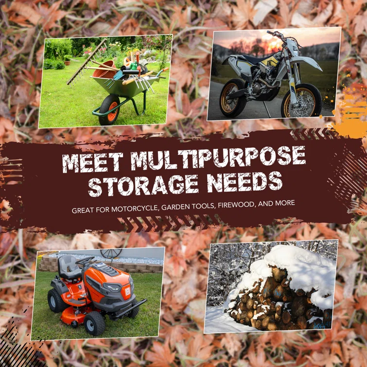 10 ft. W x 10 ft. D Metal Portable Storage Shed