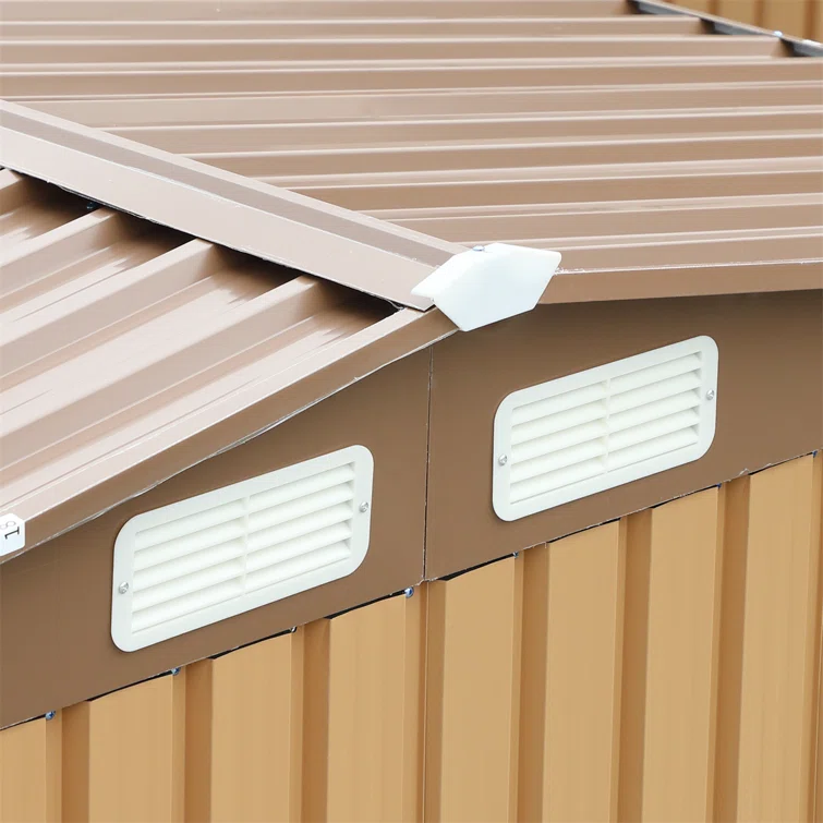 8 ft. x 6 ft. Outdoor Gable Steel Storage Shed