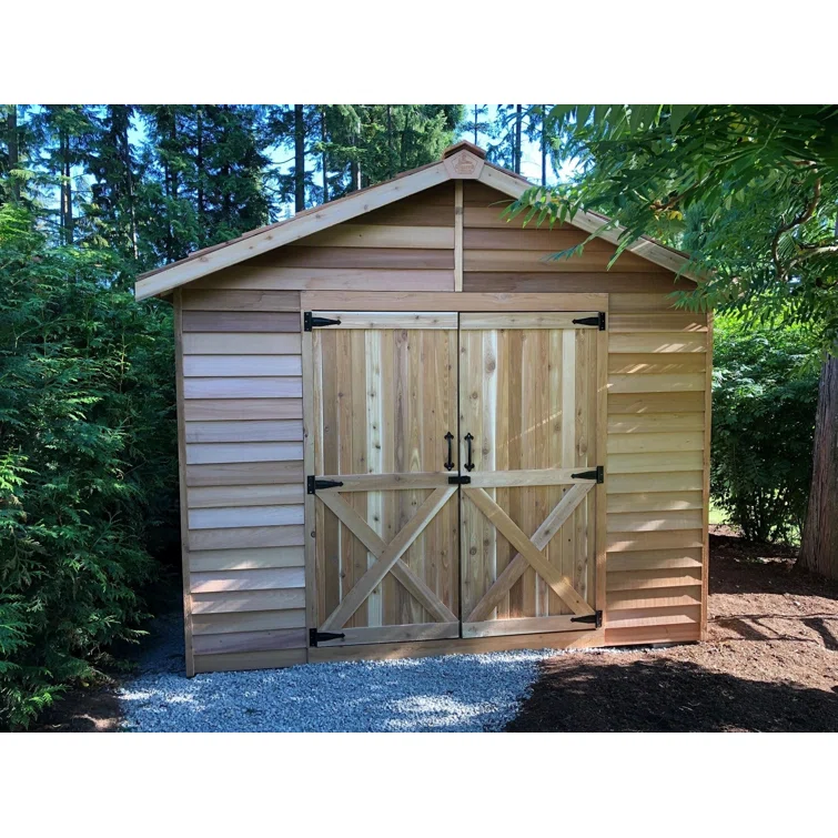 Rancher 10 ft. W x 16 ft. D Western Red Cedar Wood Storage Shed