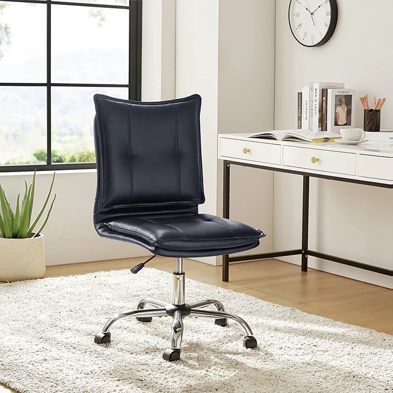 Edwin Leather Swivel Task Chair