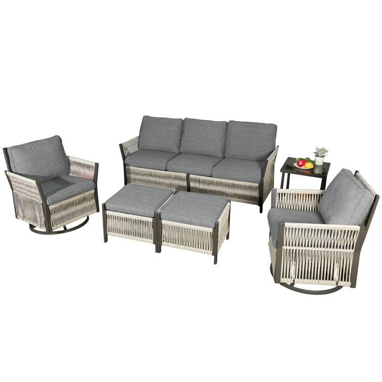 Buenhomino 5 - Person Outdoor Seating Group with Cushions