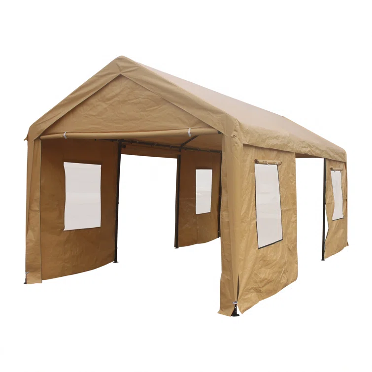Metal Garage Shed,Outdoor Portable Garage,Party Tent Heavy Duty Canopy Carport