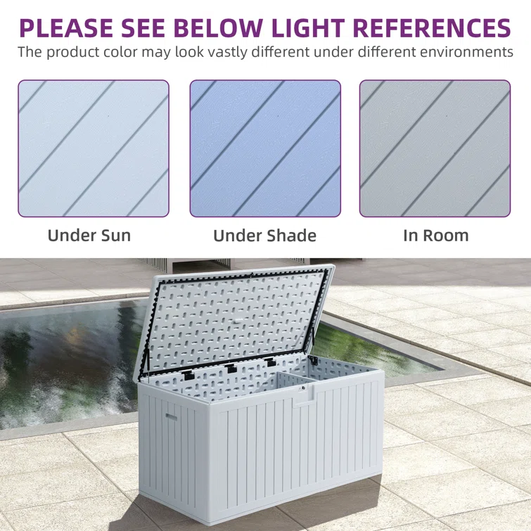 Balconera 63.3'' W 230 Gallons Water Resistant Resin Lockable Deck Box