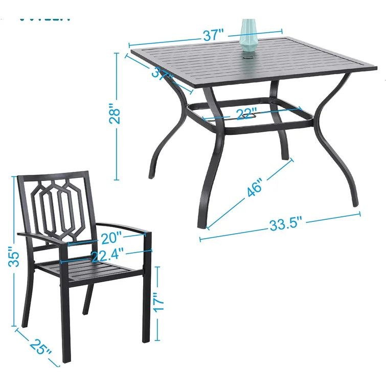 Alyah 4 - Person Square Outdoor Dining Set