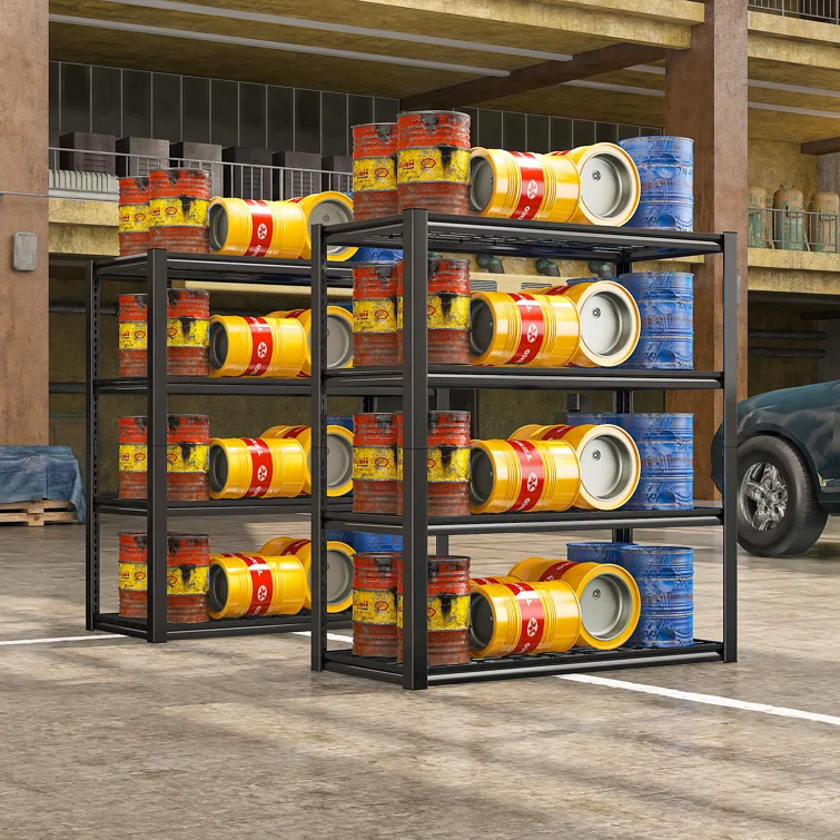 Lytarra Heavy Duty Garage Shelving Unit Storage Shelves for Garage Kitchen 4 Tiers