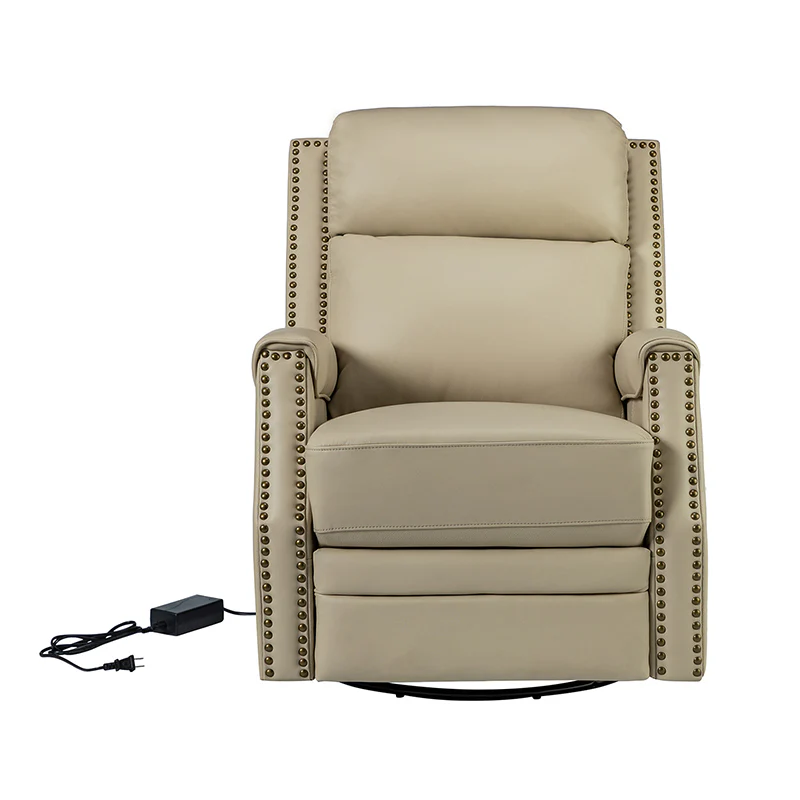 Hieronymus Genuine Leather Power Rocking Recliner
