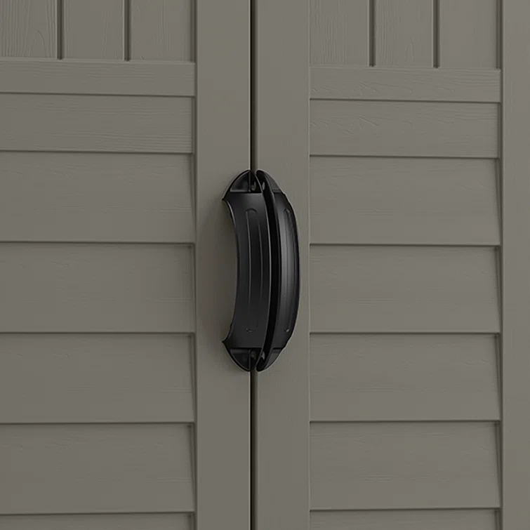 Suncast Outdoor Vanilla 32.25 in. W x 24.75 in. D x 72 in. H Resin Vertical Tool Shed