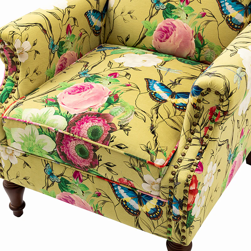 Felix Armchair with Spindle Legs