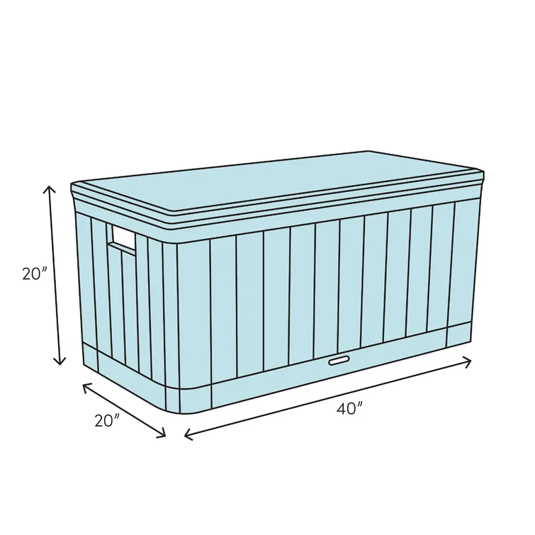 Jeco Inc. 40'' W 70 Gallons Water Resistant Wicker Deck Box