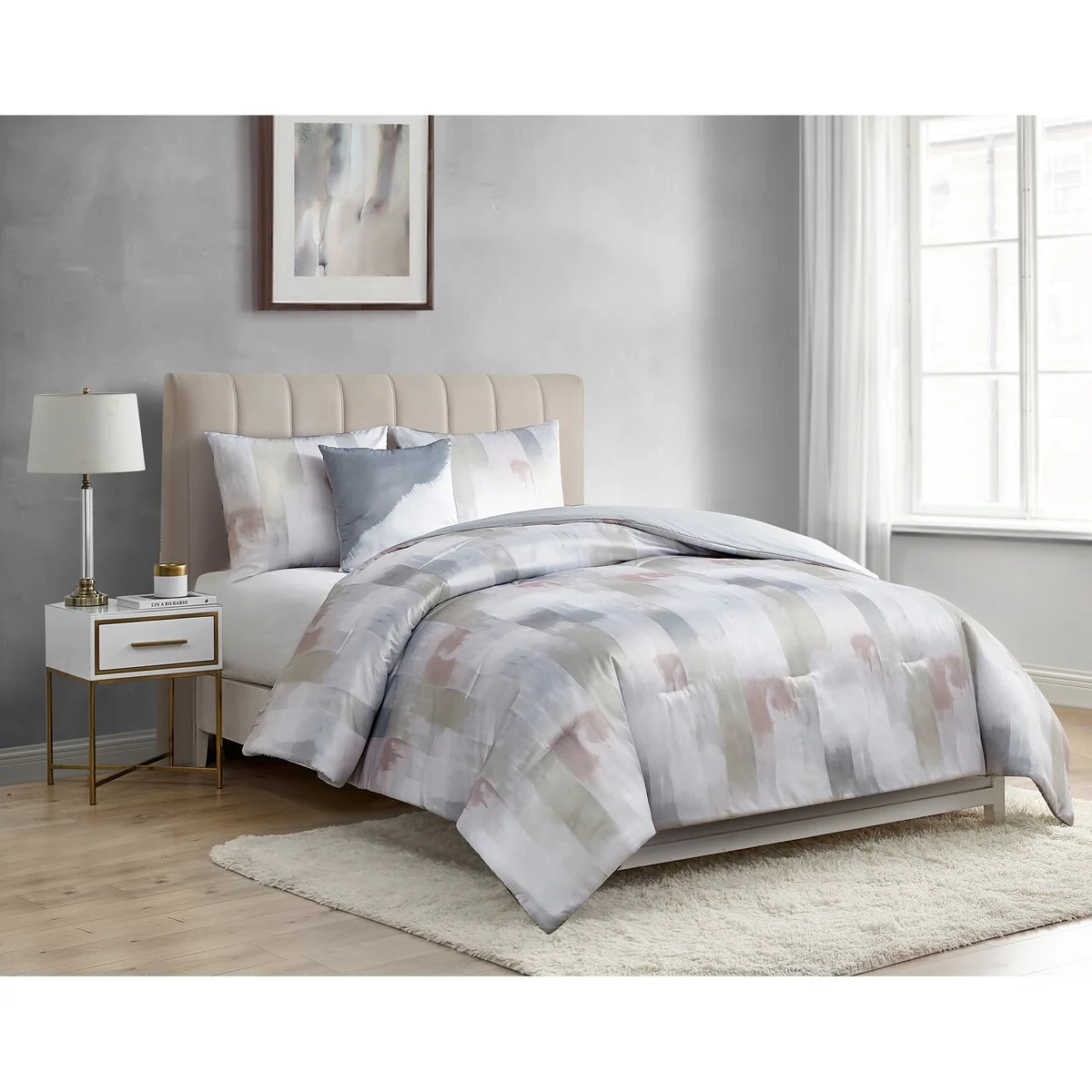 Skylar Matte Satin 4 Piece Comforter Set