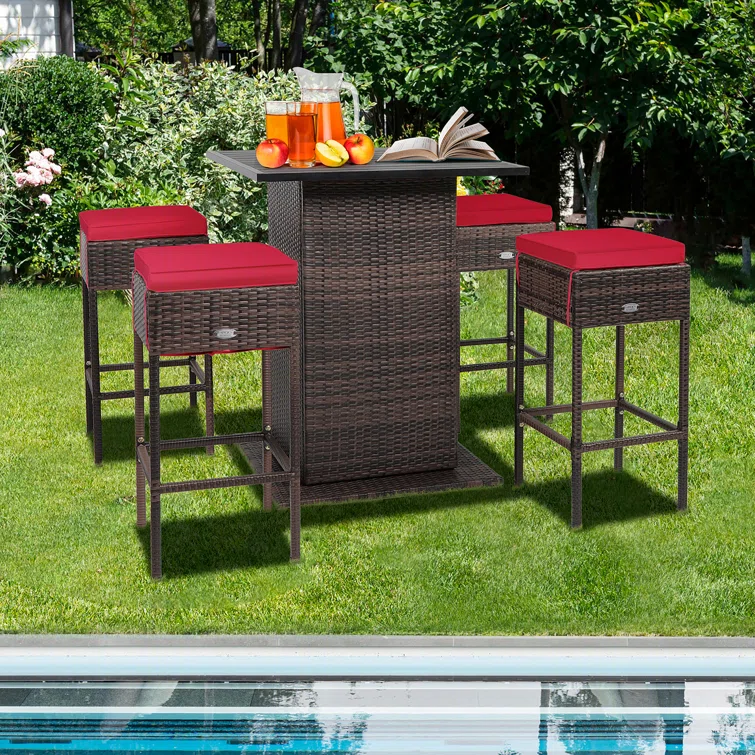 Aurelijus 4 - Person Square Outdoor Dining Set with Cushions