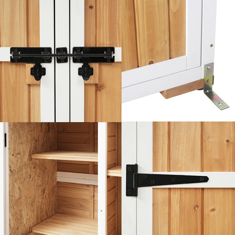 4 ft. W x 2 ft. D Solid Wood Vertical Storage Shed