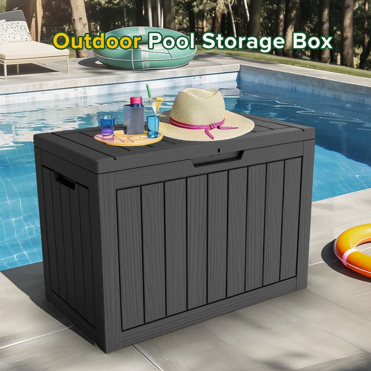 Arts Box Trading 17.13'' W 45 Gallons Water Resistant Resin Deck Box