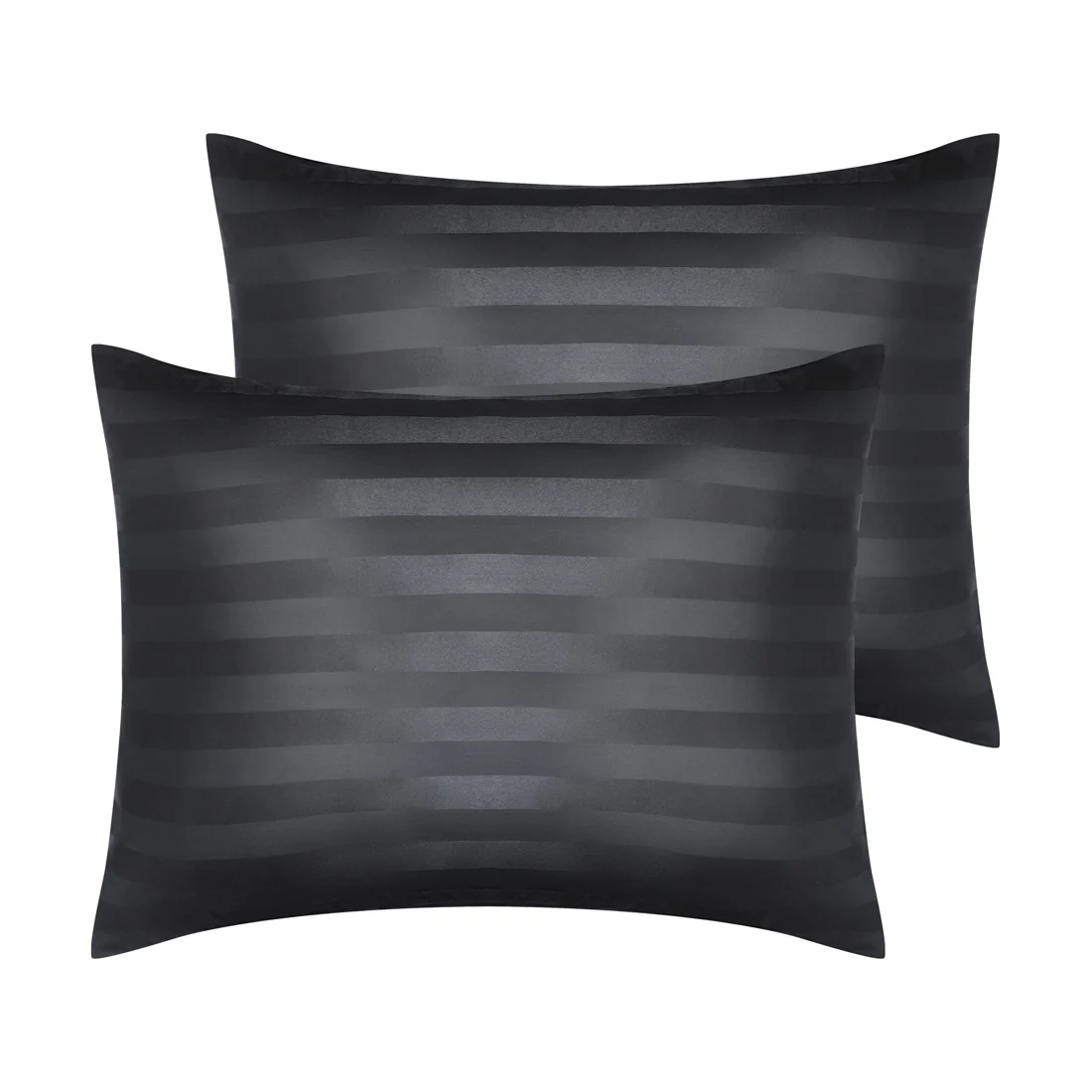 Satin Pillow Cases Set of 2 for Hair and Skin Breathable, Cooling Pillow Covers with Envelope Closure, Gift for Women Men