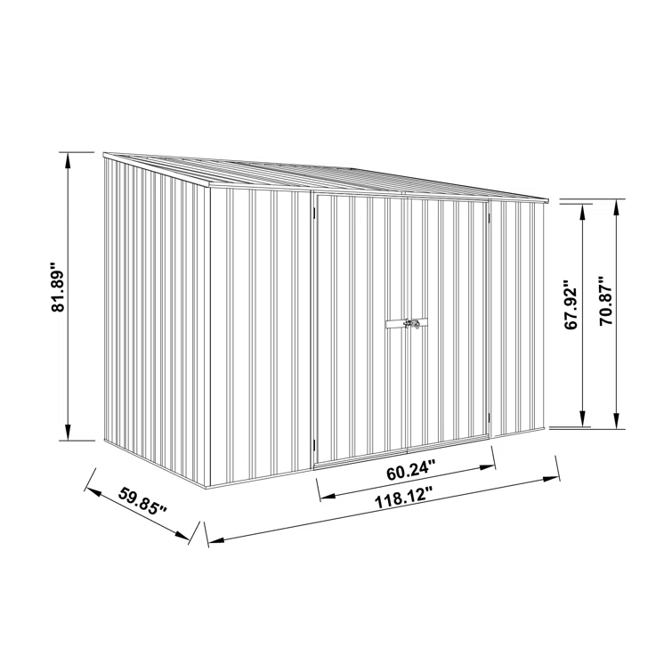 Space Saver 10 ft. W x 5 ft. D Metal Storage Shed