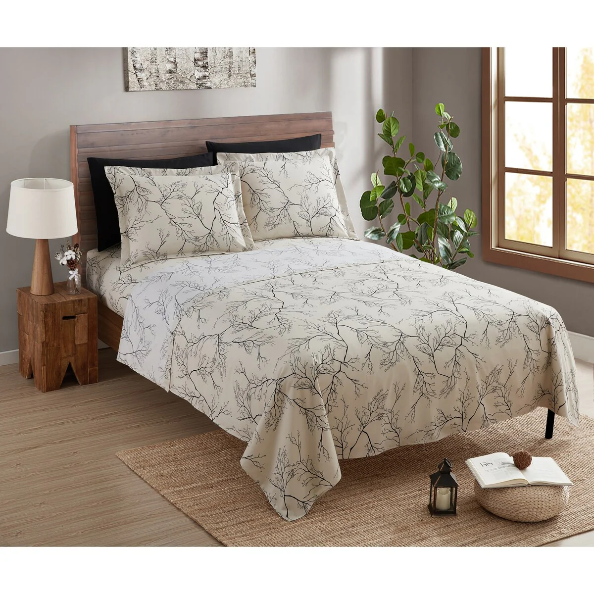 Clara Clark Printed Sheet Set - Ultra Soft Deep Pocket Bed Sheets