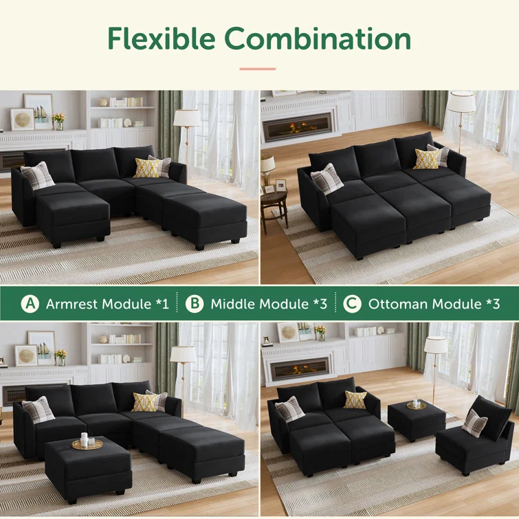 Tremee Modular Sectional Couch for Living Room