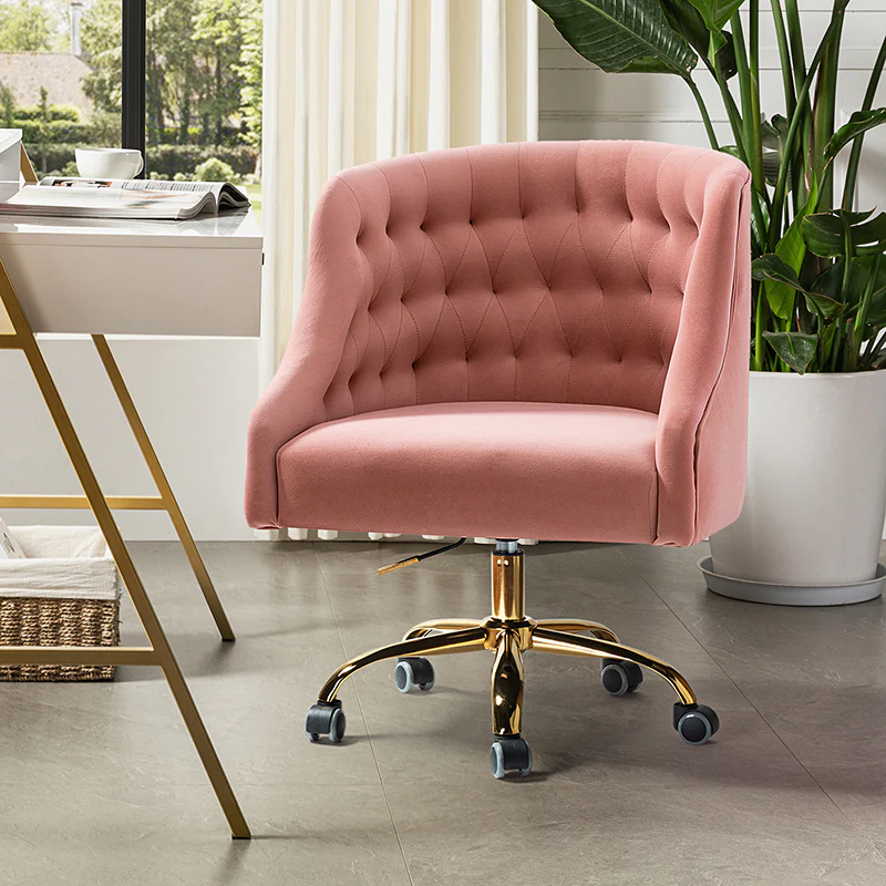 Penelope Velvet Tufted Office Chair