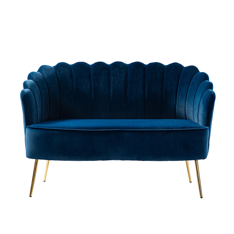 Ariel 3-Piece Scalloped Velvet Living Room Set