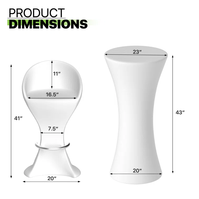 3 Piece 2 - Person LED Light Up Bar Stool and Table Modern Design Set