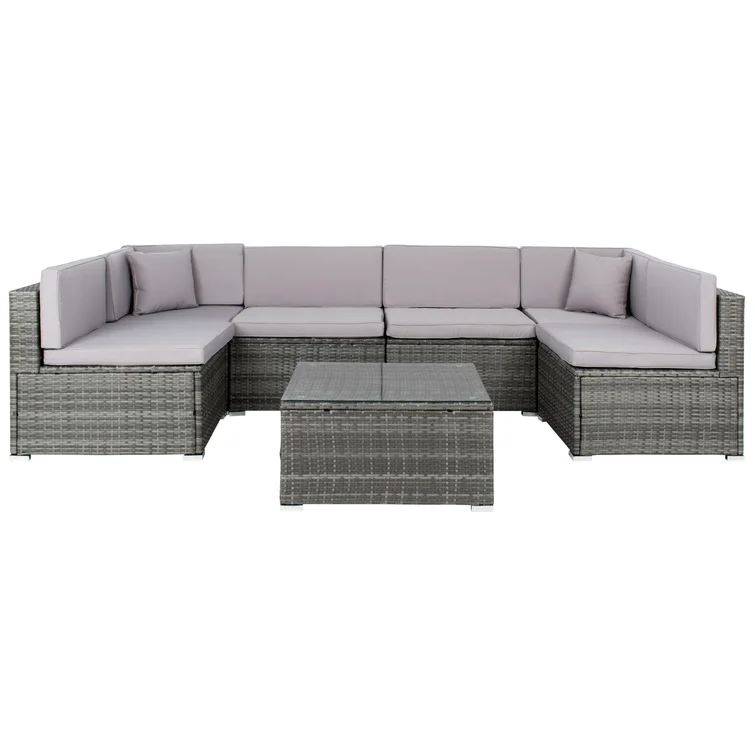 Azrien 6 - Person Outdoor Seating Group with Cushions