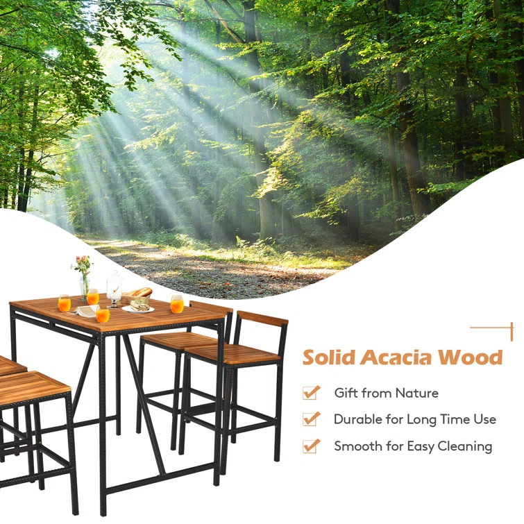 Nigel 4 - Person Square Outdoor Dining Set