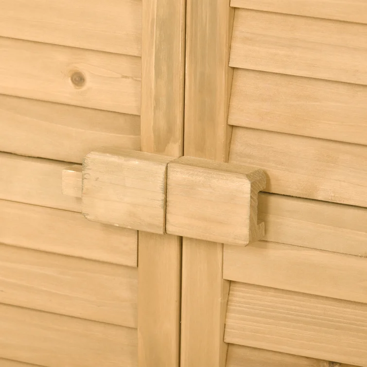 Solid Wood Single Storage Cabinet ( 63'' H x 34.3'' W x 18.3'' D)