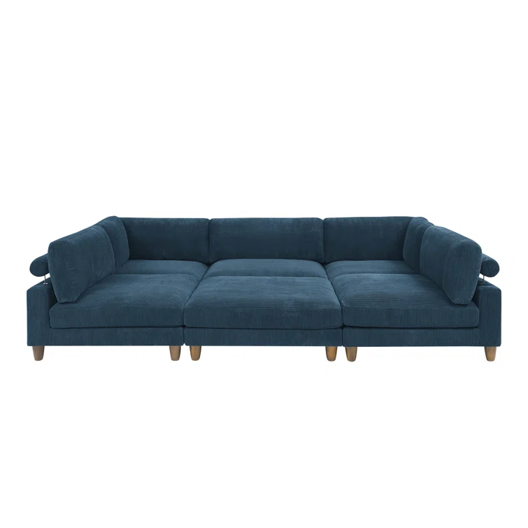 Espinosa 6 - Piece Corduroy Sectional