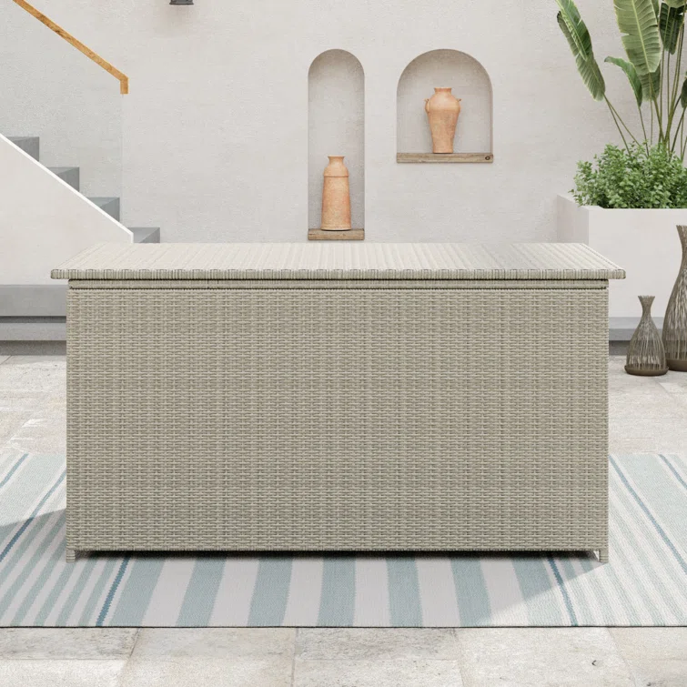 202 Gallons Wicker / Rattan Outdoor Storage Bin