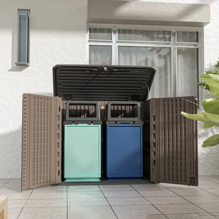 4 ft. 2 in. W x 2 ft. 4 in. D Resin Garage Shed
