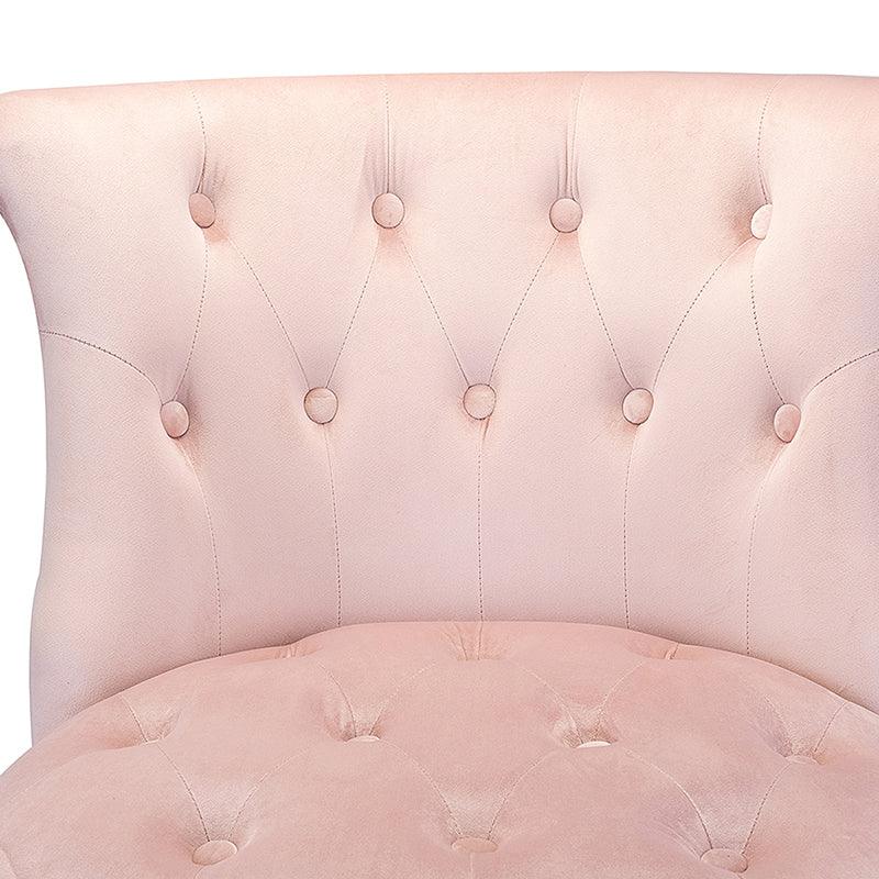 Elegantly Curved Jonnie Tufted Vanity Stool