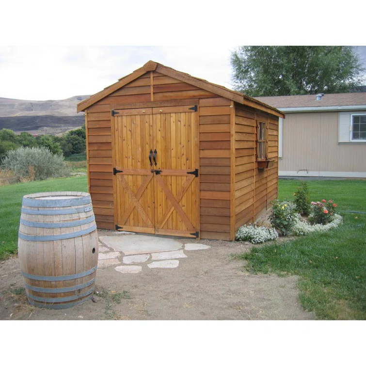 Rancher 8 ft. W x 10 ft. D Solid and Manufactured Wood Storage Shed