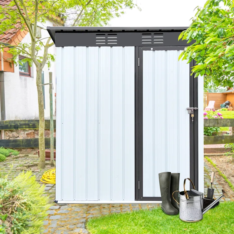 5' x 3' Outdoor Metal Storage Shed, Outdoor Storage with Single Lockable Door, Tool Shed