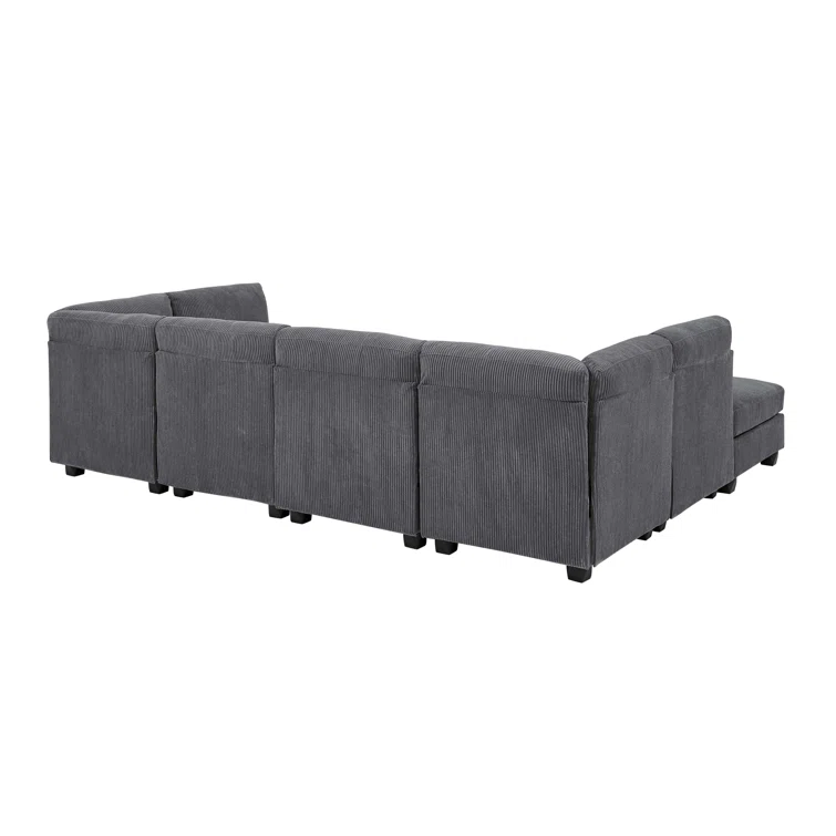 8 - Piece Corduroy Sectional