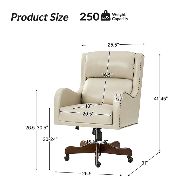 Otto Executive Task Chair with Adjustable Seat Height and Tilt Mechanism