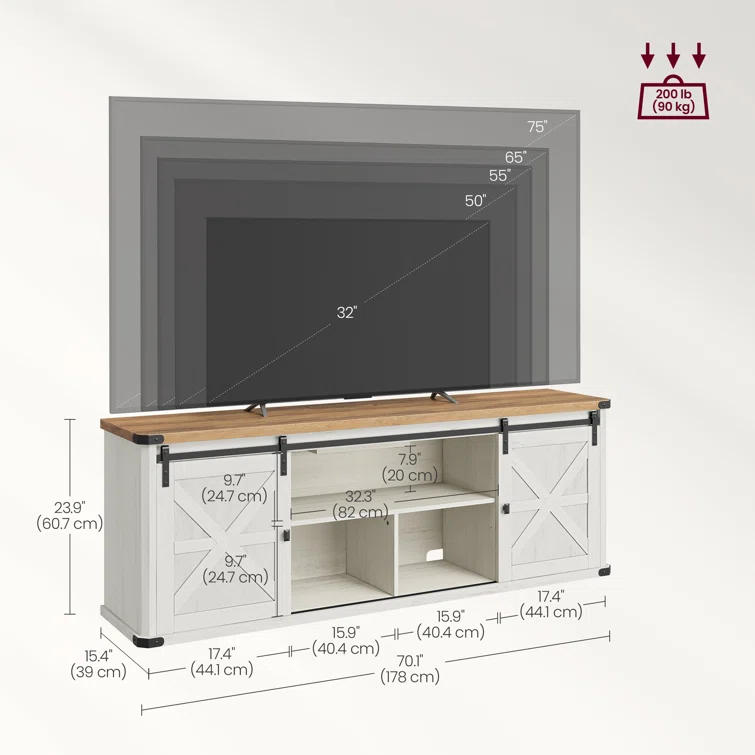 Cesilee TV Stand for TVs up to 75