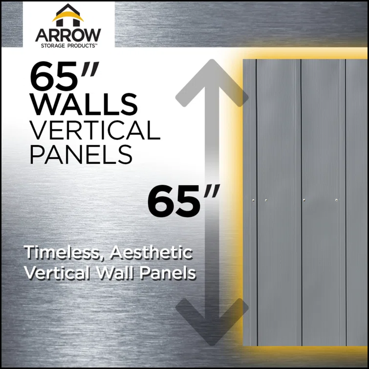14 ft. W x 14 ft. D Galvanized Steel Storage Shed