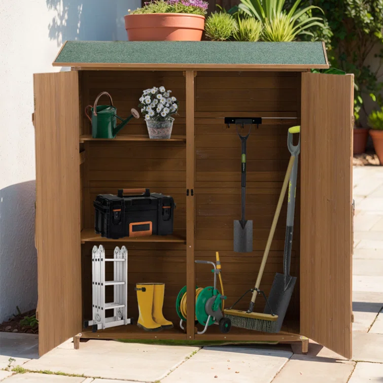 5 ft. W x 1 ft. D Solid Wood Storage Shed