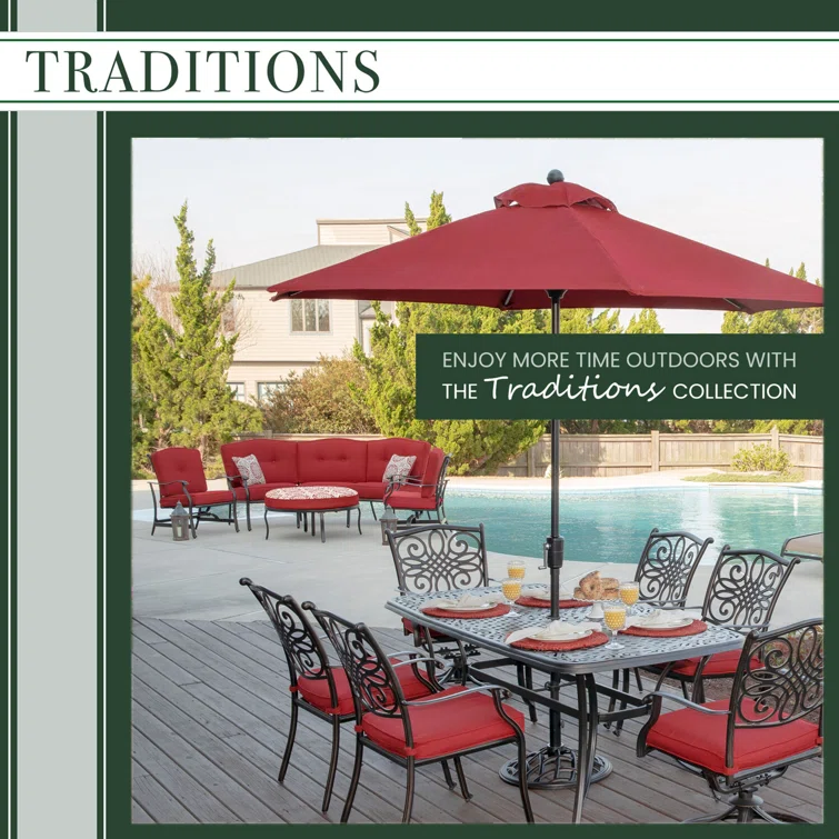 Alejando 6 - Person Round Outdoor Dining Set with Cushions