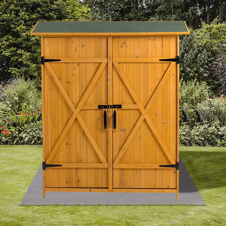 5 Ft. W X 2 Ft. D Solid Wood Lean-To Tool Shed