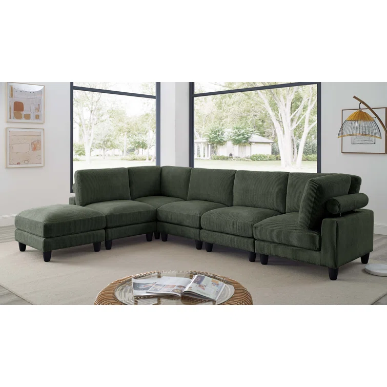 Avaah 6 - Piece Corduroy Sectional