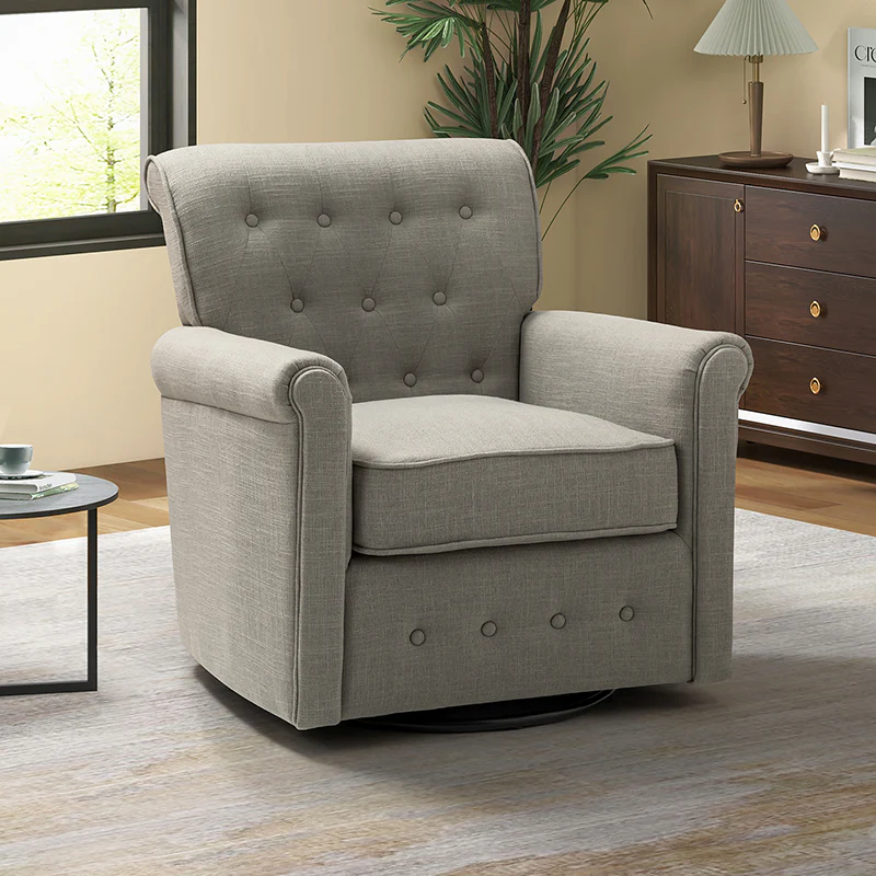 Gwendolyn Upholstered Swivel Armchair