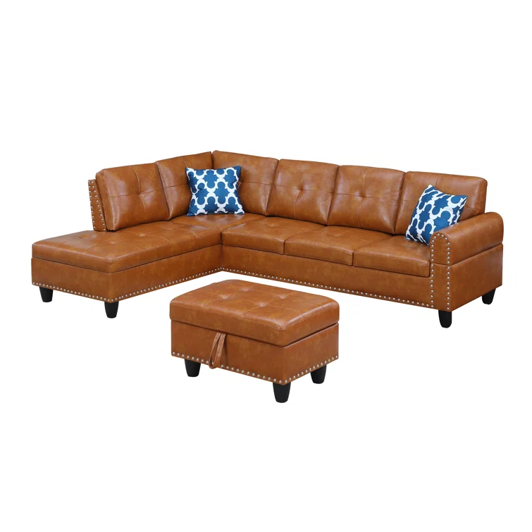 Alger 3 - Piece Faux Leather Sectional