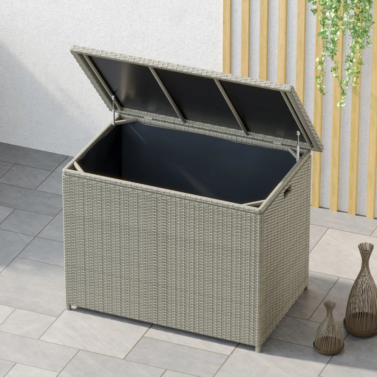 Etta Avenue™ Kristiana 46.46'' W 127 Gallons Wicker / Rattan Outdoor Deck Box
