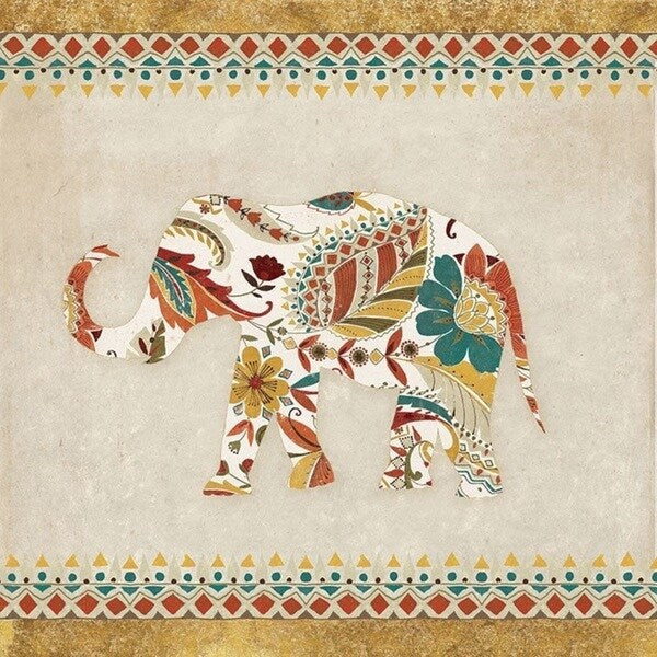 Laural Home Paisley Elephant Duvet Standard Pillow Sham