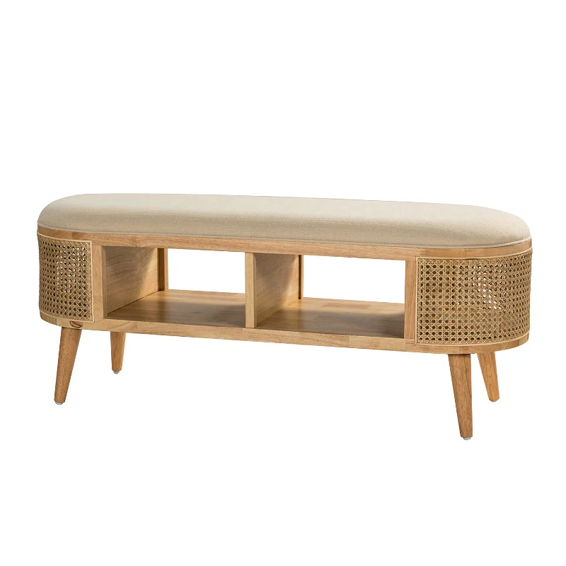 Myrna Cane Storage Bench